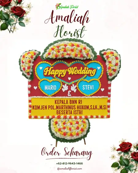 Papan Bunga Pernikahan Budiman